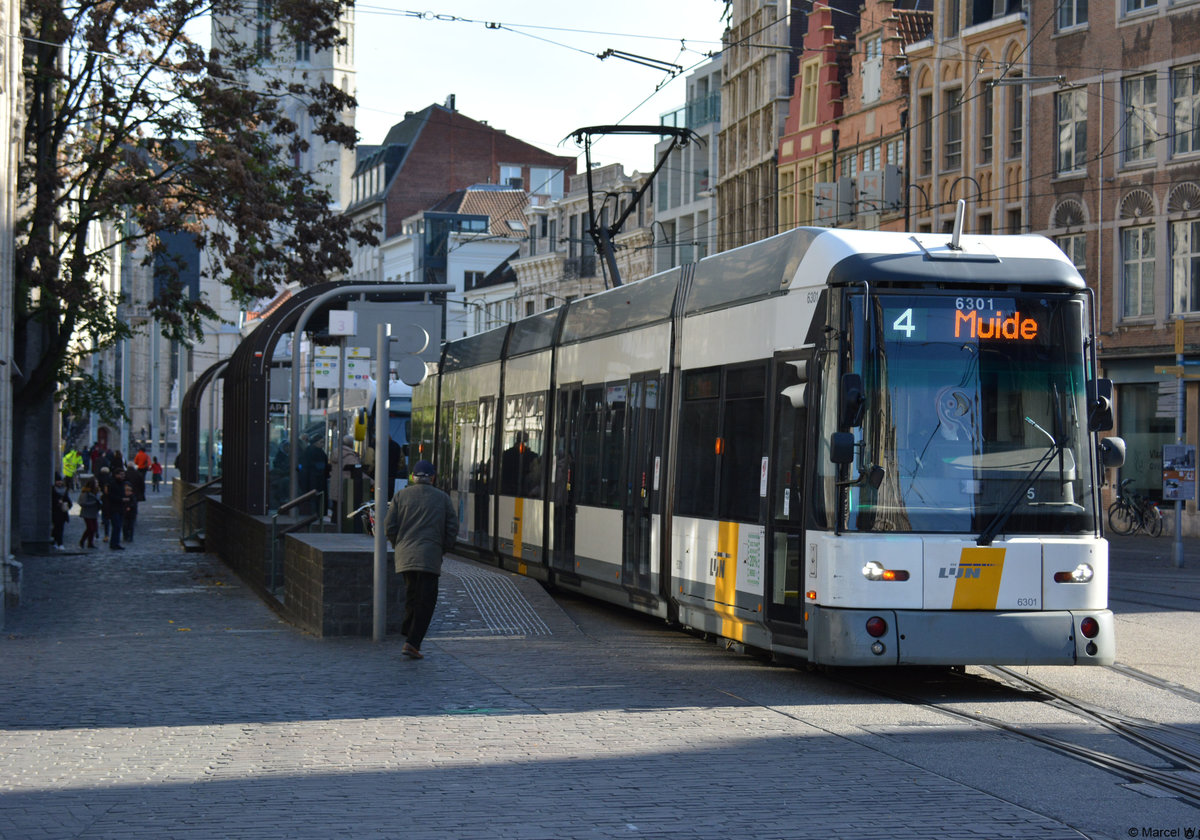 28.10.2018 | Belgien - Gent | Straßenbahn Hermelijn  6301  |