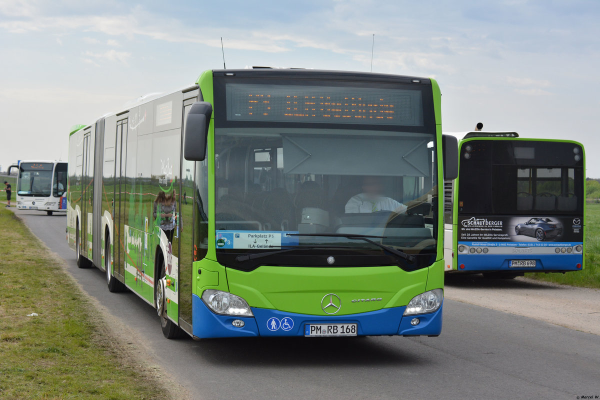 29.04.2018 | Brandenburg - Schönefeld (ILA) | Mercedes Benz Citaro II GÜ | regiobus Potsdam Mittelmark GmbH | PM-RB 168 |