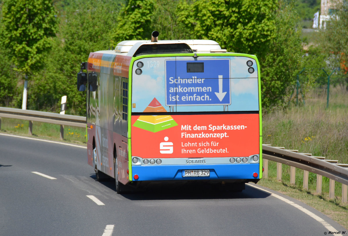 29.04.2018 | Brandenburg - Schönefeld (ILA) | Solaris Urbino 12 | regiobus Potsdam Mittelmark GmbH | PM-RB 329 |