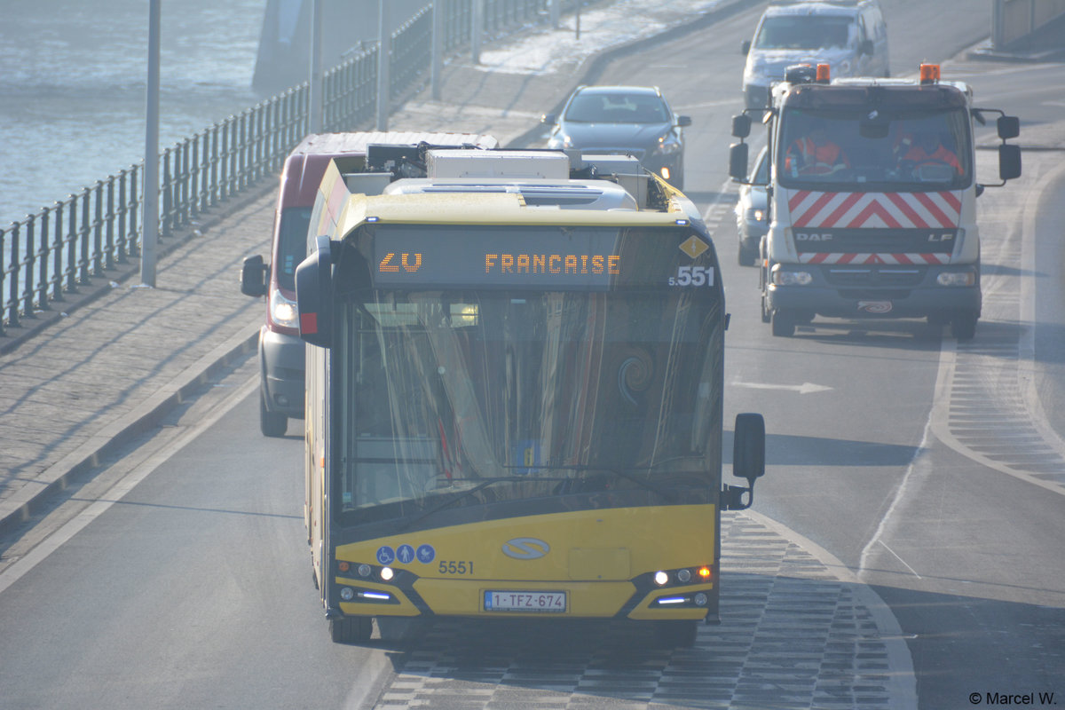 Am 08.02.2018 wurde 1-TFZ-674 in der Innenstadt von Liege gesehen. Aufgenommen wurde ein Solaris Urbino 12 Hybrid. 