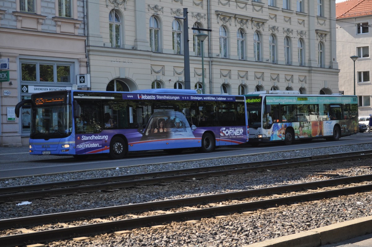 Am 09.07.2013 fährt P-GA 142 auf der Linie 612. Aufgenommen wurde ein MAN Lion's City / Potsdam Platz der Einheit. 