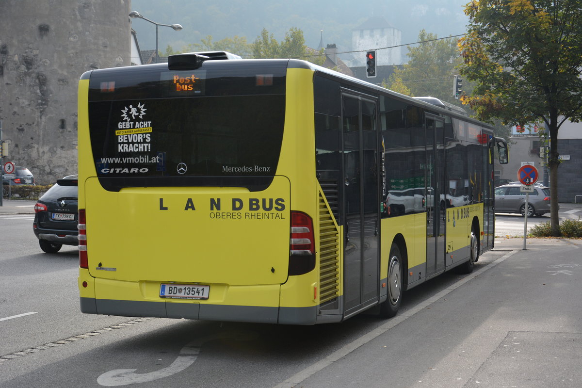 Am 17.10.2015 steht dieser Mercedes Benz Citaro Facelift (BD-13541) am Busbahnhof in Feldkirch.
