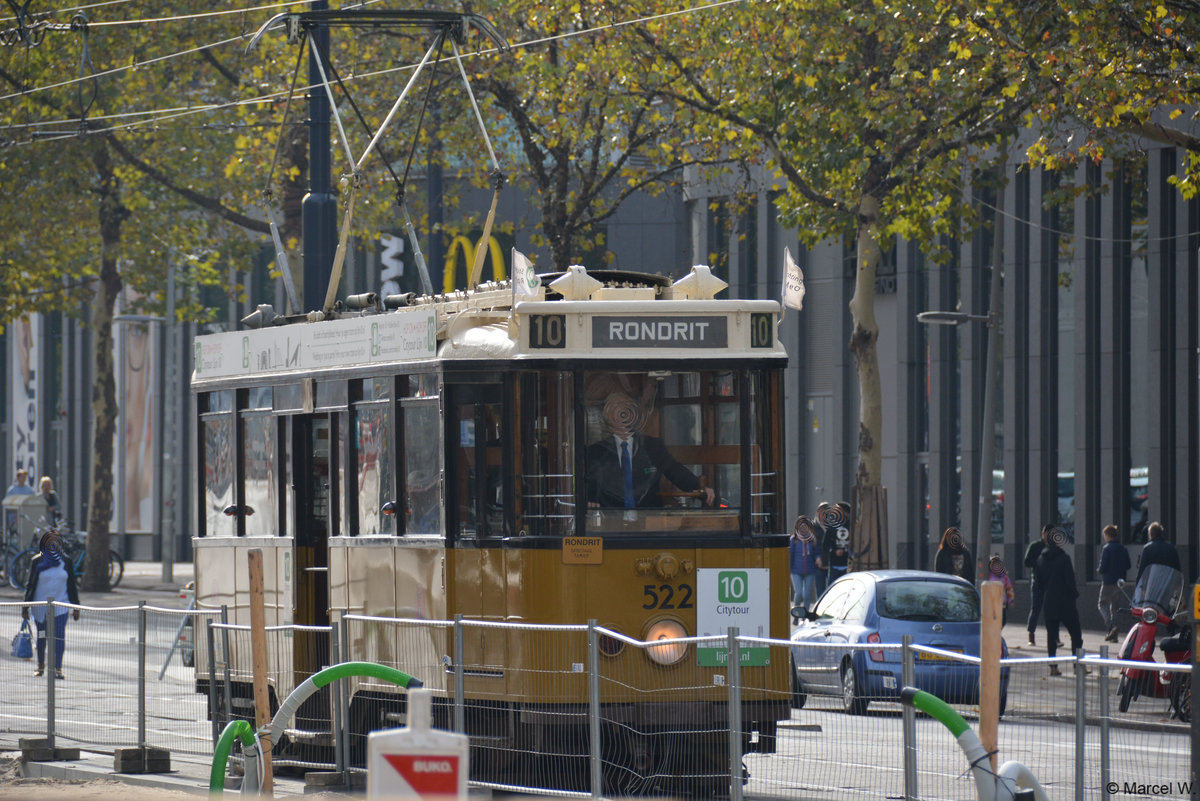 Am 20.10.2018 wurde dieser Historische Straßenbahnwagen in Rotterdam gesichtet.