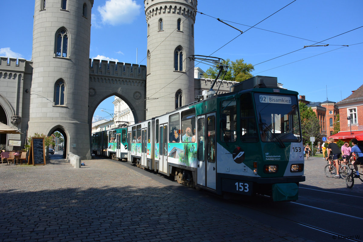 Am 26.07.2018 fuhr diese Tatra  153/253  auf der Linie 92 durch Potsdam. 