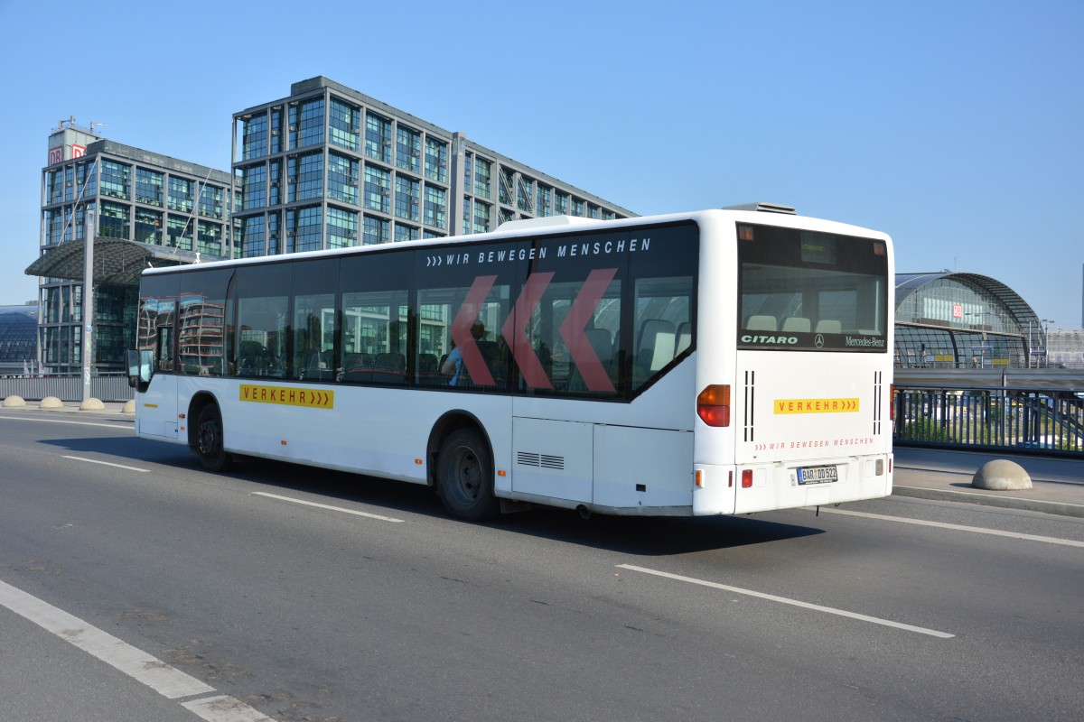 BAR-DD 522 fährt am 18.07.2015 für die S-Bahn Berlin Schienenersatzverkehr. Aufgenommen wurde ein Mercedes Benz Citaro / Berlin Rahel-Hirsch-Straße.
