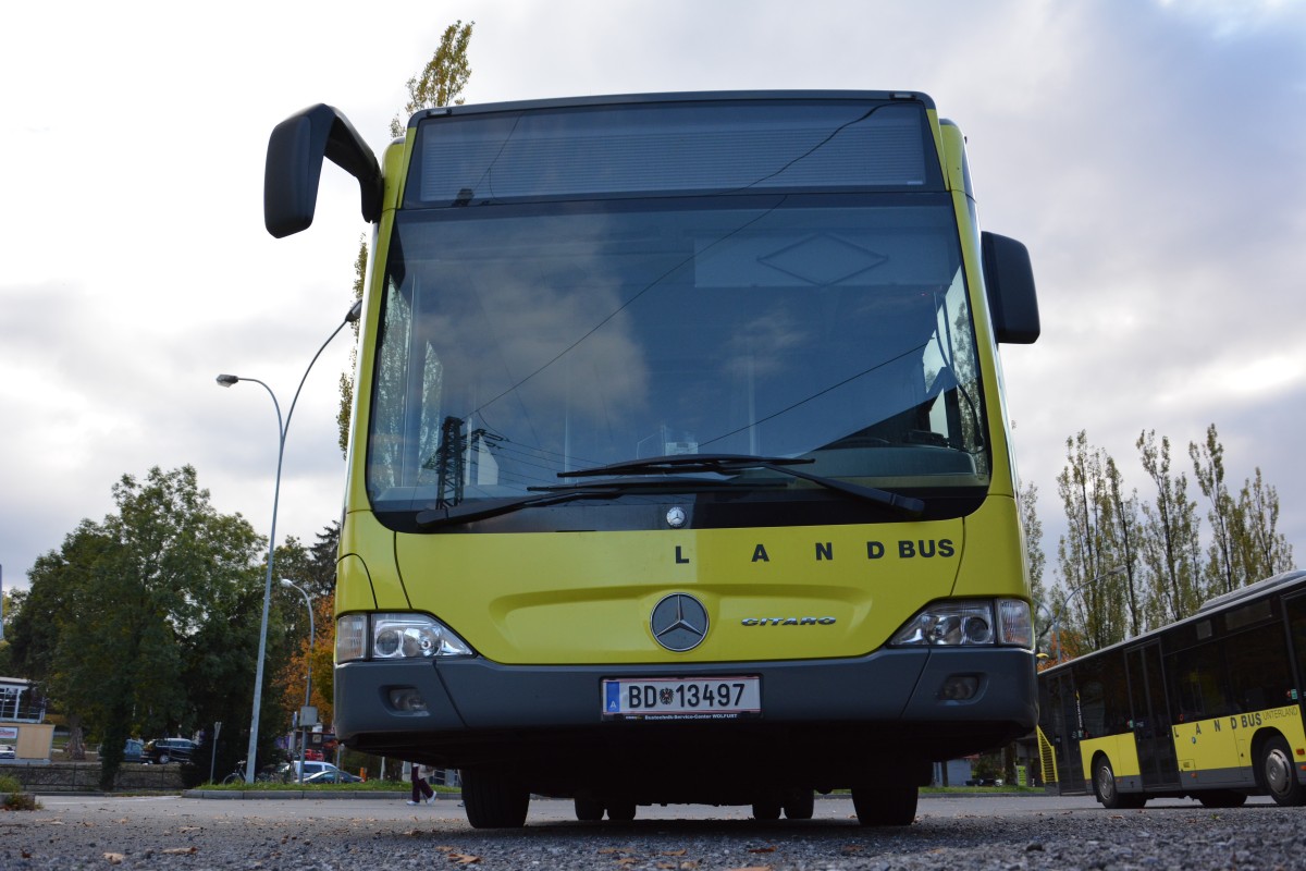 BD-13497 (Mercedes Benz Citaro Facelift) steht am 11.10.2015 am Bahnhof Bregenz.