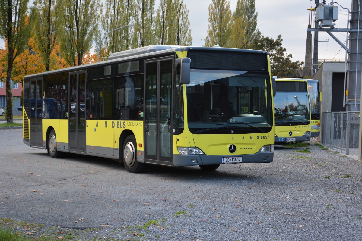 BD-13497 (Mercedes Benz Citaro Facelift) steht am 11.10.2015 am Bahnhof Bregenz.
