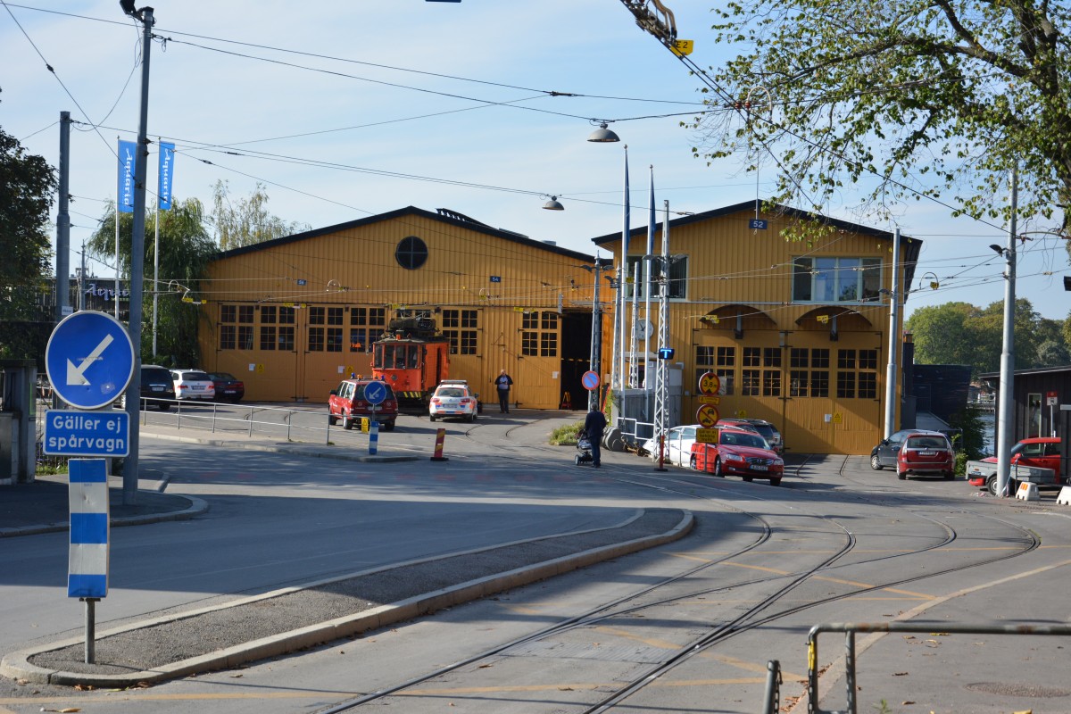 Betriebshof am Djurgrdsvgen. Aufgenommen am 18.09.2014.