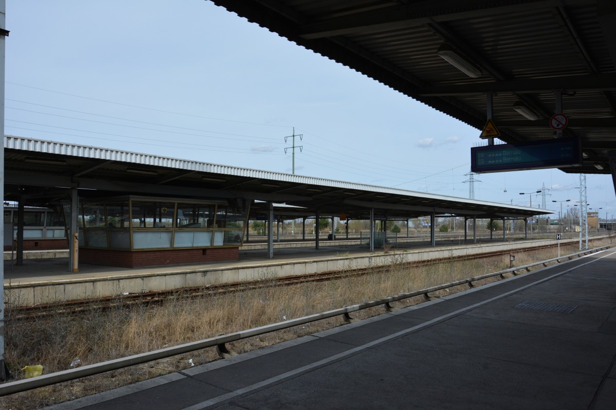 Blick auf den Bahnhof Schönefeld Flughafen. Aufgenommen am 12.04.2015.