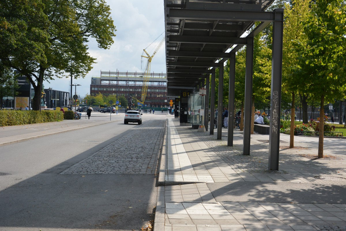 Blick auf den Busbahnhof von Uppsala am 10.09.2014.