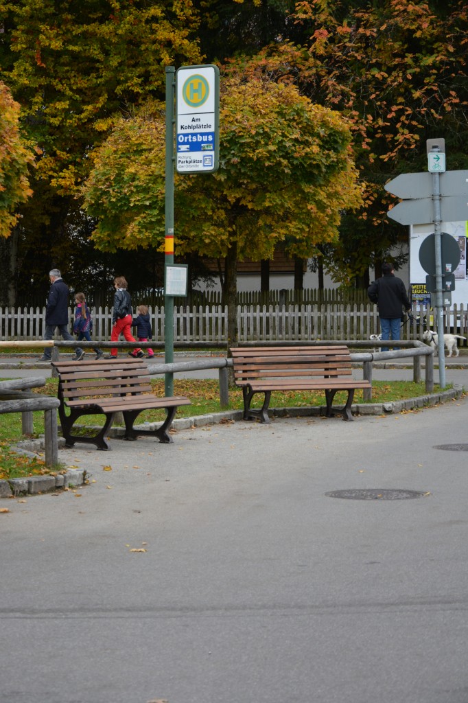 Bushaltestelle, Oberstdorf Am Kohlplätzle. Aufgenommen am 11.10.2015.