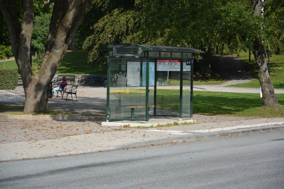 Bushaltestelle Södertälje am 13.09.2014.