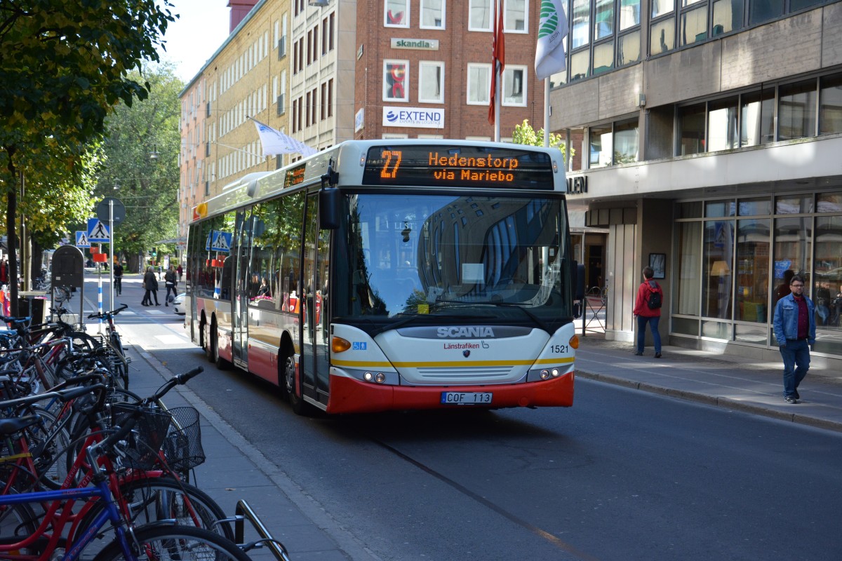 COF 113 (Scania OmniLink) am 15.09.2014 in der Innenstadt von Jnkping.
