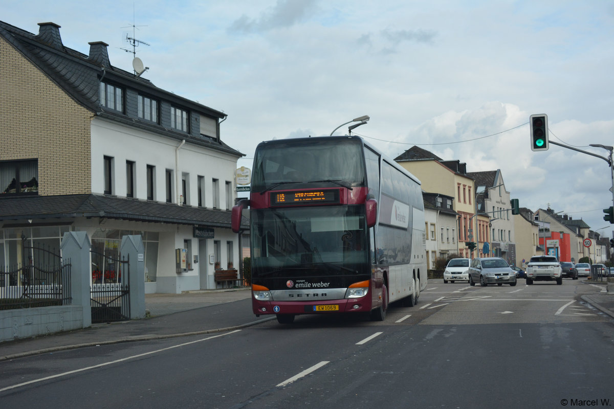 Dieser Setra 431 DT (EW 1069) wurde in Trier gesichtet. Aufgenommen am 03.02.2018.
