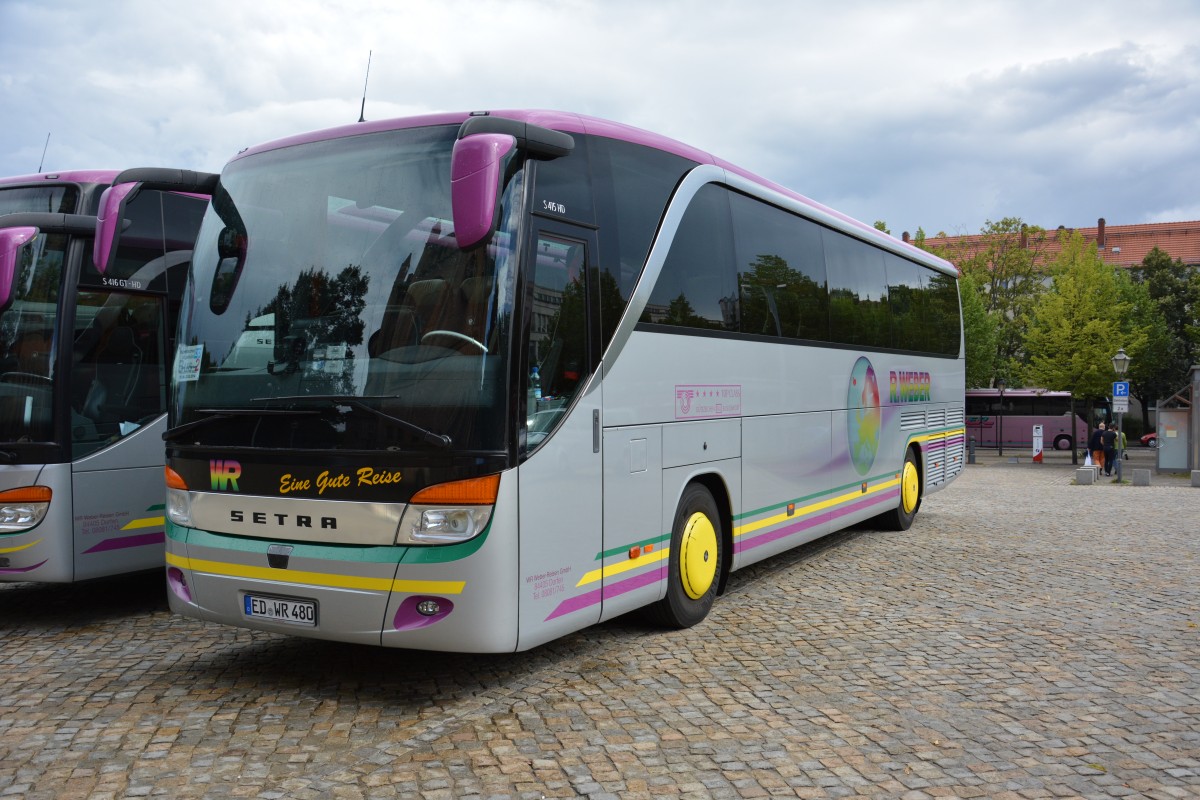 Dieser Setra S 415 HD steht am Basinplatz in Potsdam. Aufgenommen am 16.08.2014 - ED-WR 480.