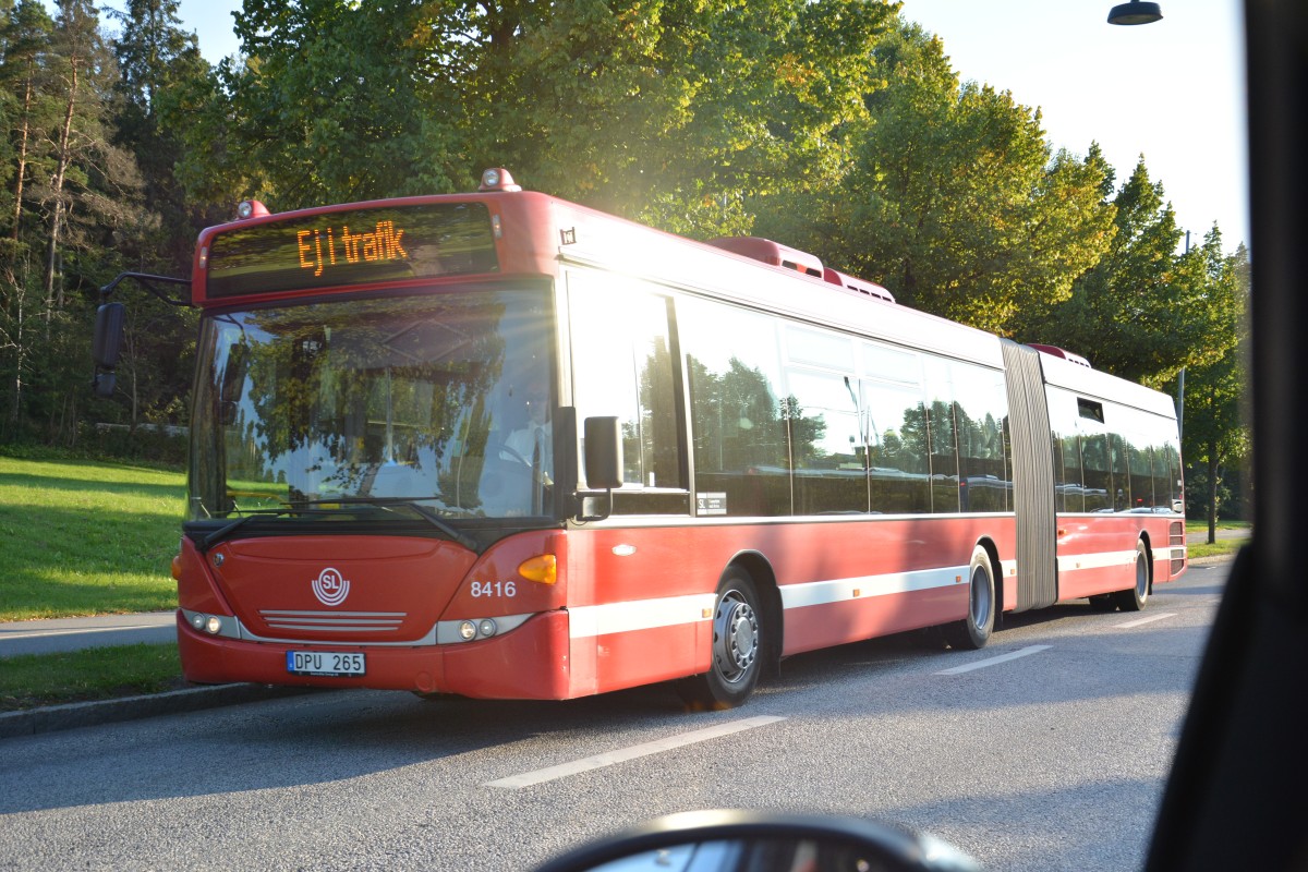 DPU 265 auf Betriebsfahrt am 10.09.2014 Drottningholmsvägen.