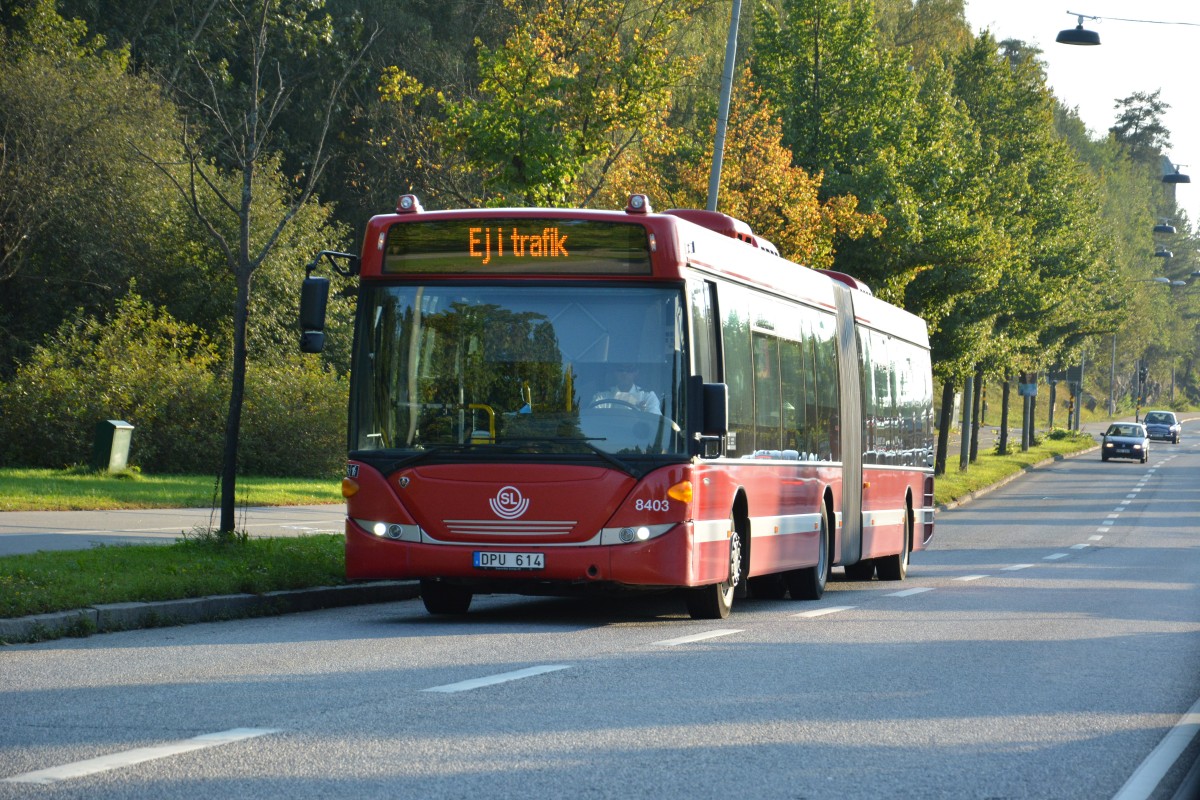 DPU 614 auf Betriebsfahrt am 10.09.2014 Drottningholmsvägen.
