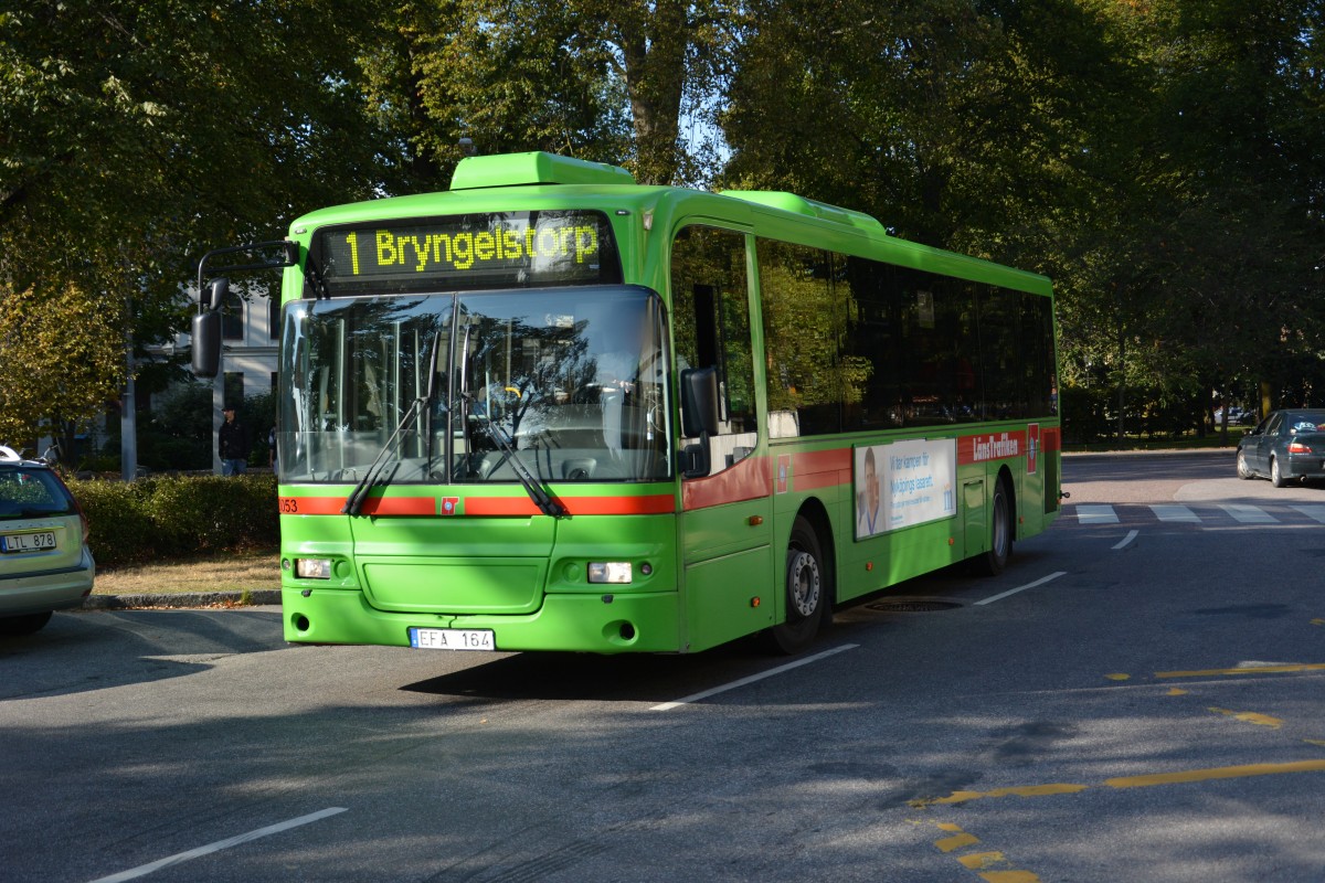 EFA 164 (Volvo 8500) fhrt am 18.09.2014 auf der Linie 1. Aufgenommen am Busbahnhof Nykping.
