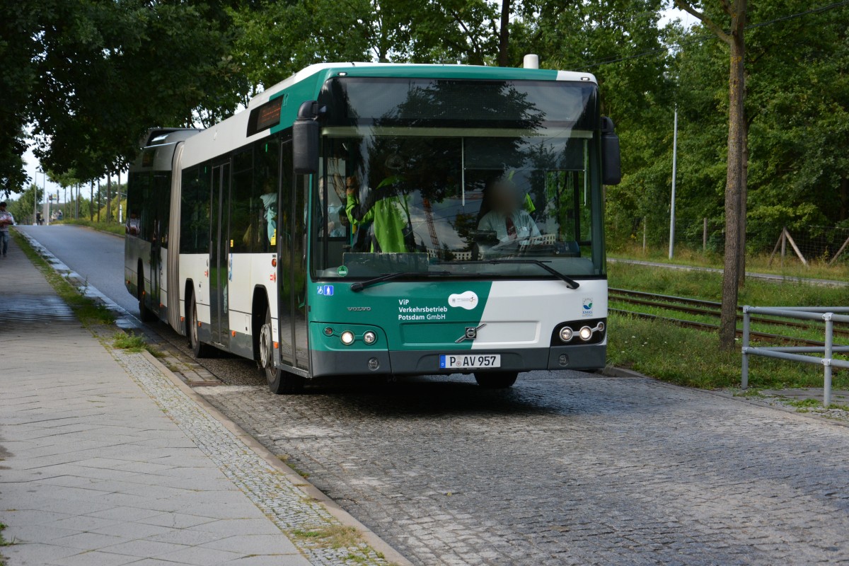 P-AV 957 (Volvo 7700) auf Schlssernacht Sonderfahrt am 16.08.2014.
