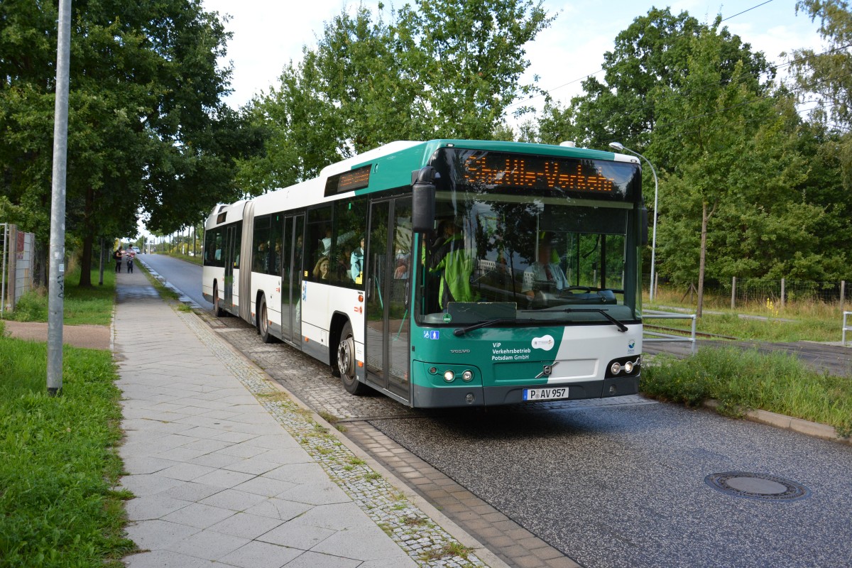 P-AV 957 (Volvo 7700) auf Schlssernacht Sonderfahrt am 16.08.2014.
