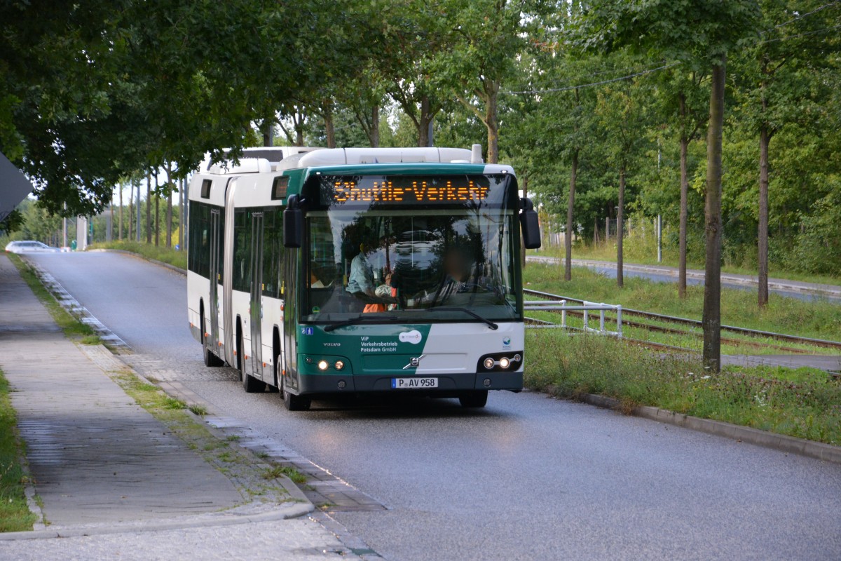 P-AV 958 (Volvo 7700) auf Schlssernacht Sonderfahrt am 16.08.2014.