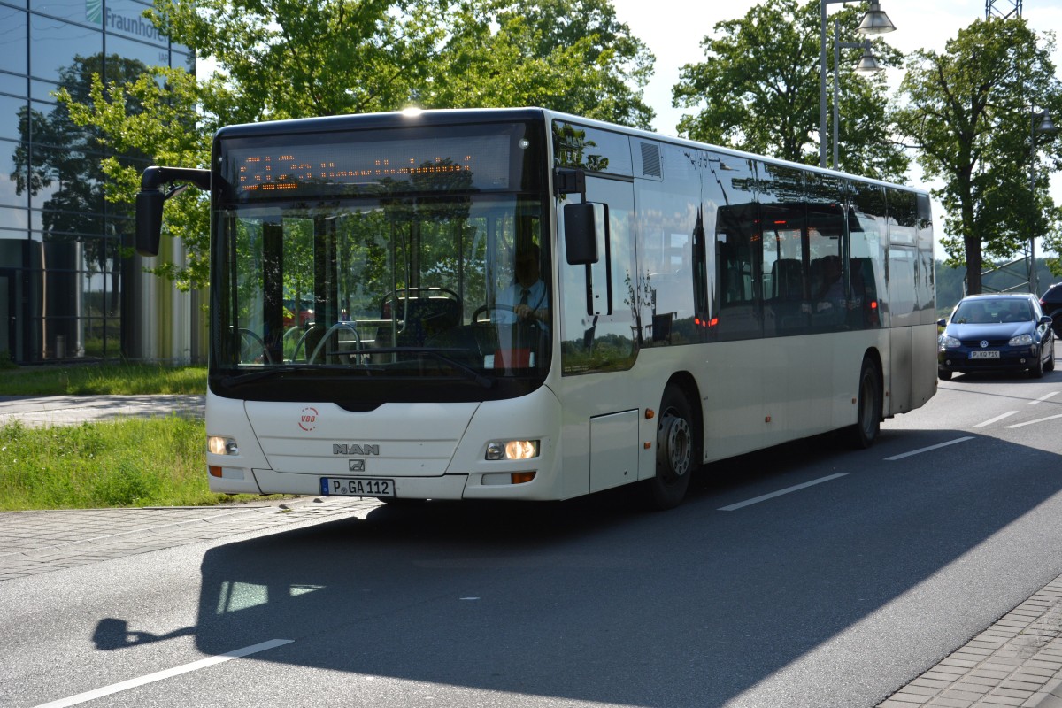 P-GA 112 auf der Linie 612 nach Potsdam Hauptbahnhof in Potsdam Golm am 09.05.2014.