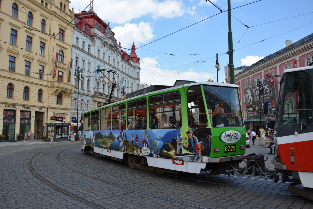 Tatra T6A5 auf der Linie 24 am 16.07.2014.