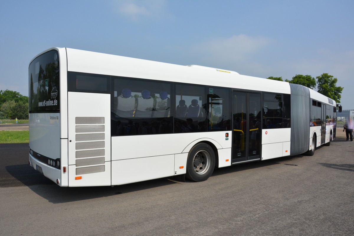 TF-VG 96 (Solaris Urbino 18) der VTF am 23.05.2014 auf ILA Sonderfahrt.
