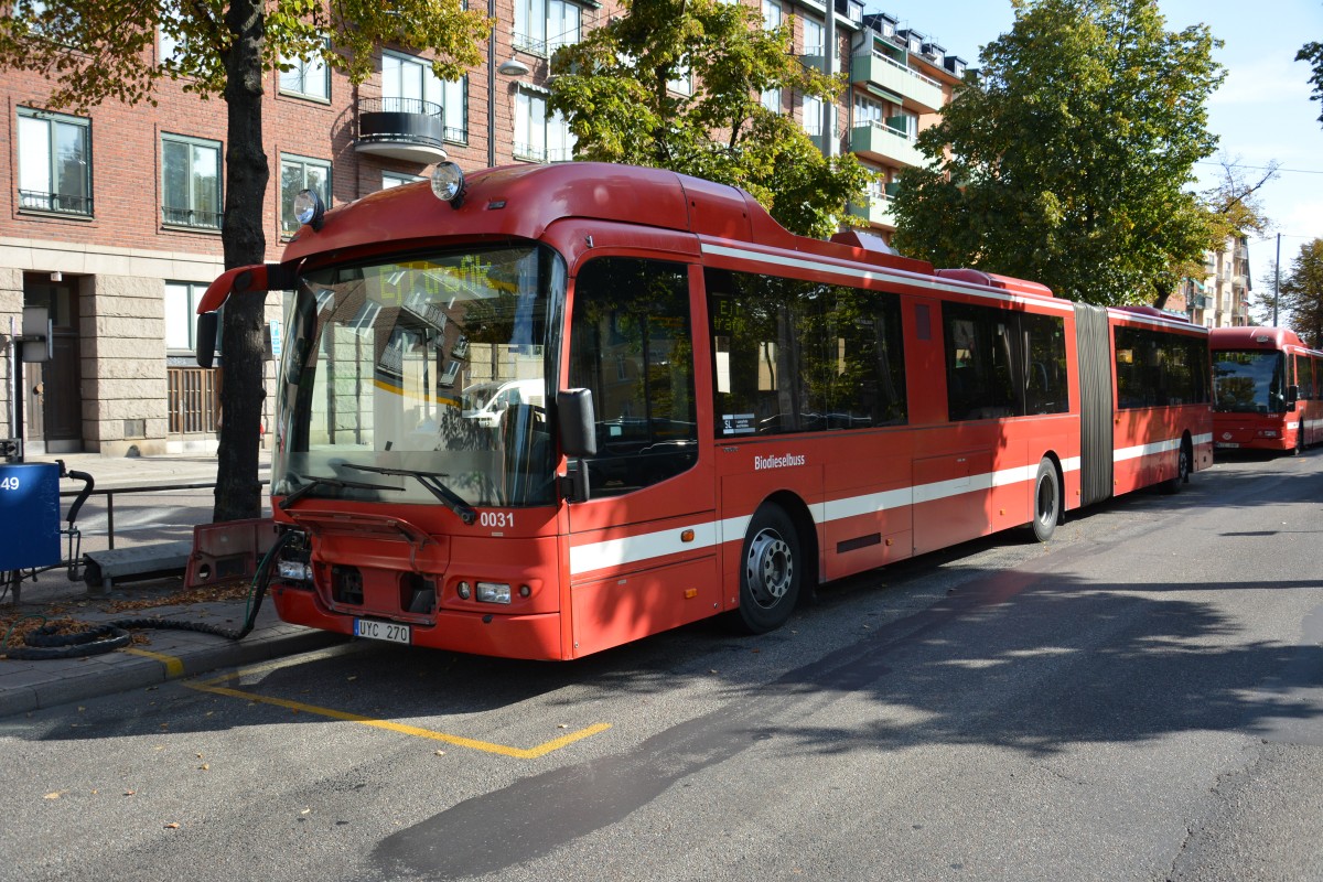 UYC 270 (Volvo 8500) abgestellt an der stra station Stockholm am 18.09.2014.
