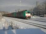 Doppel B186 mit einem G�terzug in K�ln West am 18.12.10