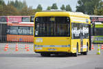 berliner-verkehrsbetriebe-bvg/665647/b-v-1685-nimmt-an-der-bus-em B-V 1685 nimmt an der Bus-EM in Berlin teil. Aufgenommen wurde ein Solaris Urbino 12 electric / 22.09.2018. 