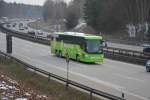 DZ-ME 35 (MeinFernbus / Scania Touring) fährt am 06.02.2015 Richtung Berlin. Aufgenommen an der A 115 bei Dreilinden. 