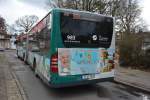verkehrsbetrieb-in-potsdam-vip/422026/p-av-983-ist-am-04032015-unterwegs P-AV 983 ist am 04.03.2015 unterwegs auf der Linie 695. Aufgenommen wurde ein Mercedes Benz Citaro Facelift Gelenkbus / Potsdam, Bahnhof Pirschheide. 