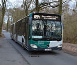 Am 05.03.2017 fährt P-AV 986 auf der Linie 694 nach Hermannswerder Küsselstraße. Aufgenommen wurde ein Fabrikneuer Mercedes Benz Citaro G der zweiten Generation. 