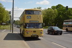 50 Jahre Busse auf der Kantstraße , so hieß es zur Traditionsfahrt 2016. Auch mit dabei B-Z 2437H, Büssing DE 72. Aufgenommen an der Haltestelle, Flatowallee/Olympiastadion.
