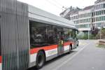 Dieser Hess O-Bus mit der Nummer  193  fährt am 14.10.2015 auf der Linie 3 durch St. Gallen.
