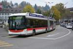 Dieser Hess O-Bus mit der Nummer  188  fährt am 14.10.2015 auf der Linie 3 durch St. Gallen.