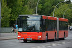 2-generation-niederflur-gelenkbus/663782/h-fe-603-ist-am-05082018-fuer H-FE 603 ist am 05.08.2018 für die S-Bahn Berlin GmbH als SEV unterwegs. Aufgenommen wurde ein MAN / Bahnhof Wannsee. 