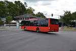 lions-city-ue-solobus/663791/h-fe-908-ist-am-05082018-fuer H-FE 908 ist am 05.08.2018 für die S-Bahn Berlin GmbH als SEV unterwegs. Aufgenommen wurde ein MAN Lion's City Ü / Bahnhof Wannsee.