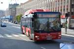 lions-city-cng-solobus/373172/bls-716-auf-der-linie-69 BLS 716 auf der Linie 69 nach Blockhusudden am 10.09.2014 in der Innenstadt von Stockholm.