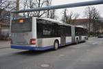 lions-city-gelenkbus/413655/p-av-361-faehrt-am-13032015-nach P-AV 361 fährt am 13.03.2015 nach Busendorf. Aufgenommen wurde ein MAN Lion's City der BVSG, Potsdam Brauhausberg. 