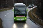 Am 10.01.2015 fährt UL-SC 530 (MAN Lion's Coach) Richtung Heidelberg.