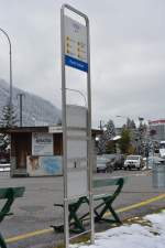 schweiz-kanton-graubuenden/484020/bushaltestelle--davos-dorf-pischa-terminal Bushaltestelle ,  Davos Dorf, Pischa Terminal. Aufgenommen am 15.10.2015.
