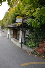 schweiz-kanton-schaffhausen/460387/bushaltestelle-schaffhausen-muehlentor-aufgenommen-am-07102015 Bushaltestelle, Schaffhausen Mühlentor. Aufgenommen am 07.10.2015.