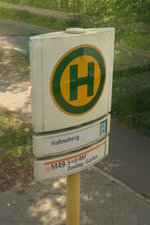 Bushaltestelle, Berlin Hahneberg. Aufgenommen am 14.05.2016.