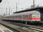 Silberling-Park in K�ln Deutz am 28.4.2011 Schublok war DB 111 123