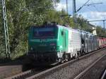 Br.437015 von der SNCF in Bonn-Oberkassel vor einem gemischten G�terzug.
