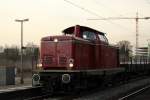 V100 1200 vom Eisenbahnmuseum W�rzburg i.E. f�r die Brohltalbahn in Bonn-Oberkassel am 3.2.2012
