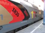 Teil 2 der seitlichen Werbung von der 120 im Bonner Hbf am 5.6.10
