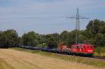 110 169-0 fuhr am 15.08.12 von Duisburg-Wedau nach Schwelm als ST 92976  und konnte kurz vor Lintorf fotografiert werden